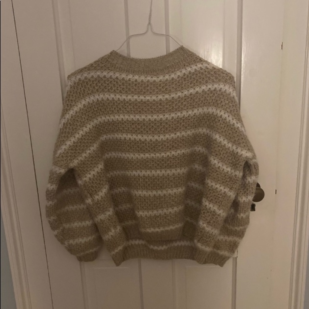 Goodnight macaroon cream striped sweater
